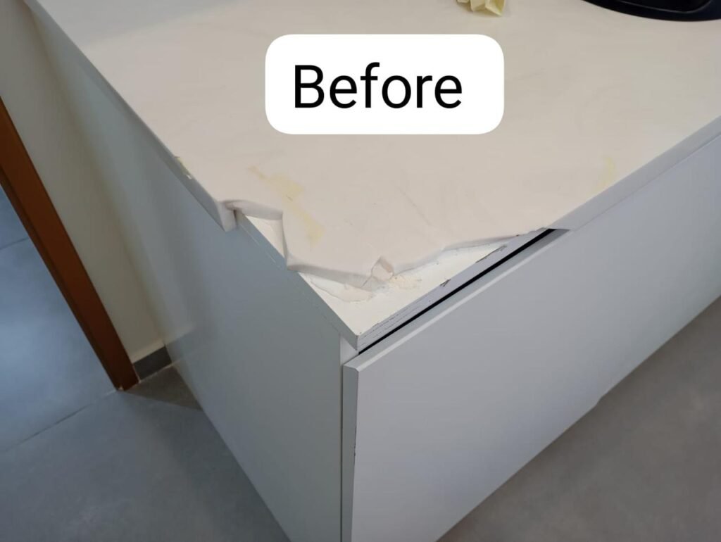 Corian Repair Before